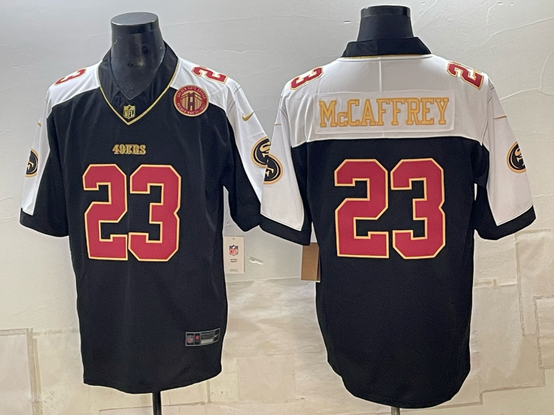 Men 2026 Nike San Francisco 49ers #23 McCaffery Black NFL Jersey 1025004->san francisco 49ers->NFL Jersey